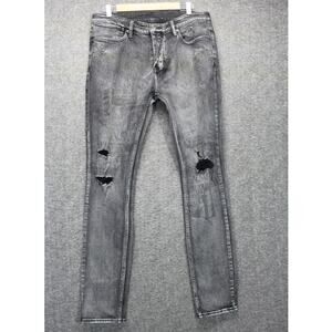 Ksubi Van Winkle Mash Up Jeans Black Mens 34x32 Distressed